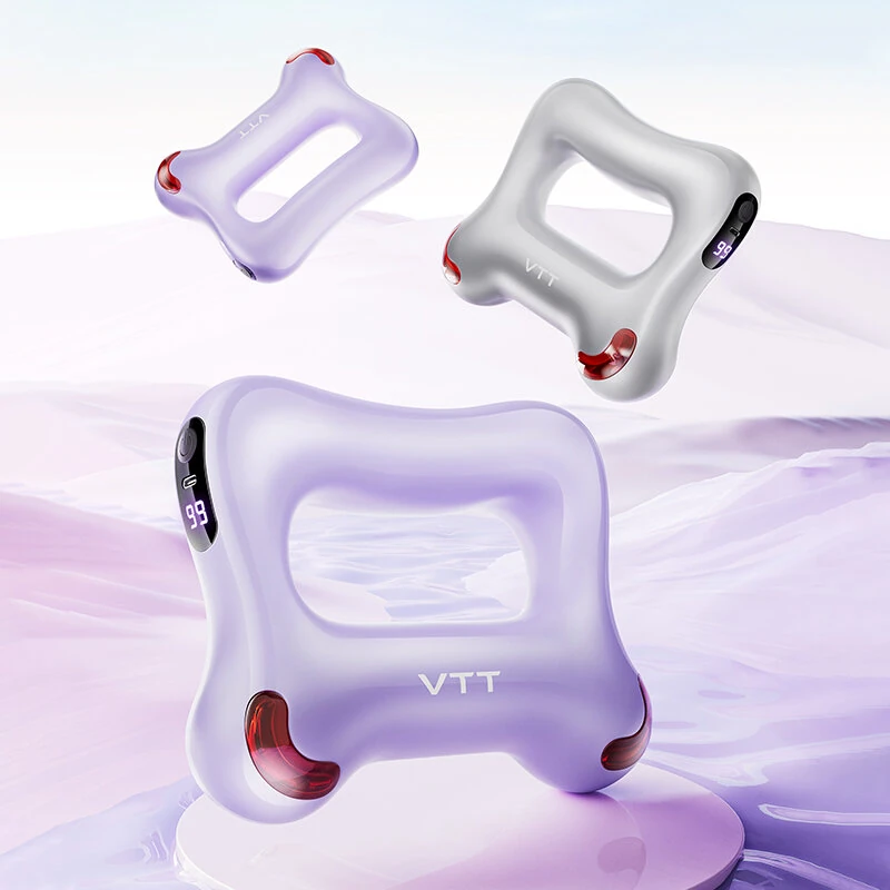 (image for) VTT U8 Cordless Fascia Massage Ring 6 Modes 99 Intensities Dual-Eccentric Vibration Integrated Heat Type-C Rechargeable For Full-Body Relief